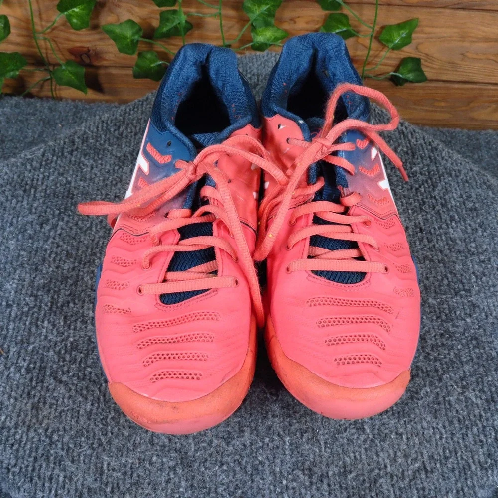 Asics Gel-Resolution 7 Women Tennis Shoe Size 7 Performance Court Pink Blue